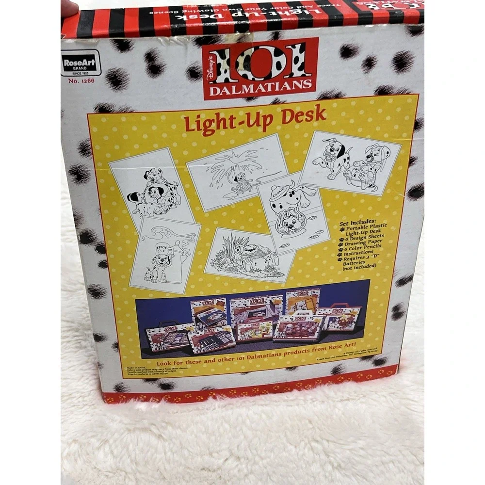 VTG Disney 101 Dalmations Light Up Desk RoseArt COMPLETE